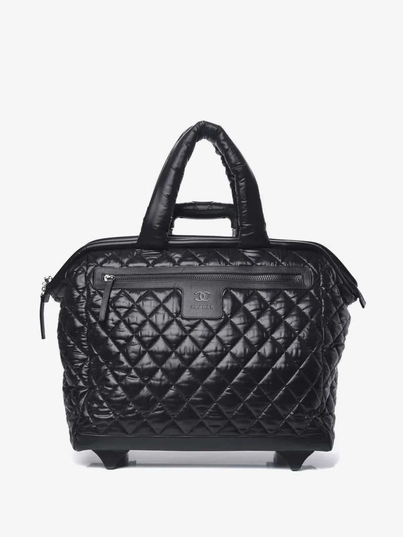 Chanel Coco Cocoon Trolley-Rollkoffer Nylon Schwarz 2017