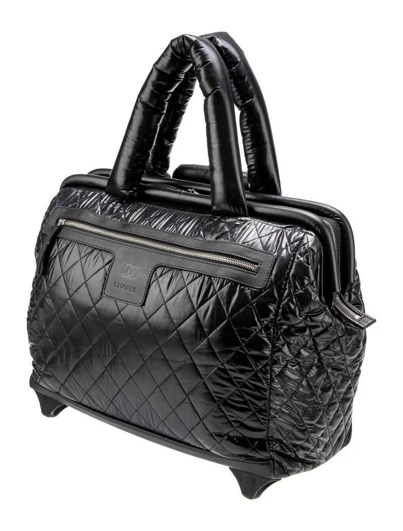 Chanel Coco Cocoon Trolley-Rollkoffer Nylon Schwarz 2017