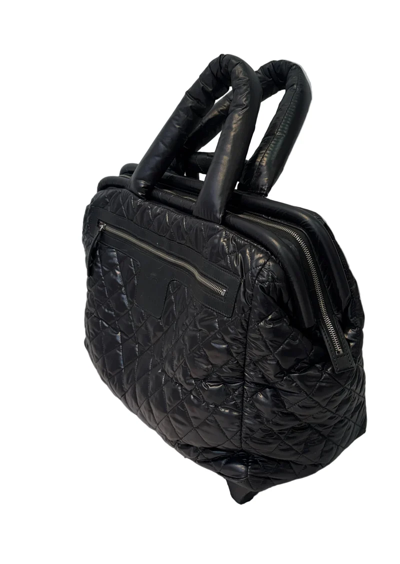 Chanel Coco Cocoon Trolley-Rollkoffer Nylon Schwarz 2017