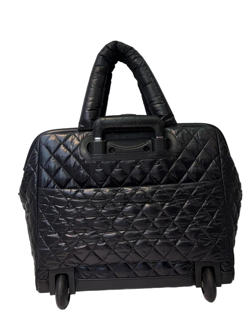 Chanel Coco Cocoon Trolley-Rollkoffer Nylon Schwarz 2017