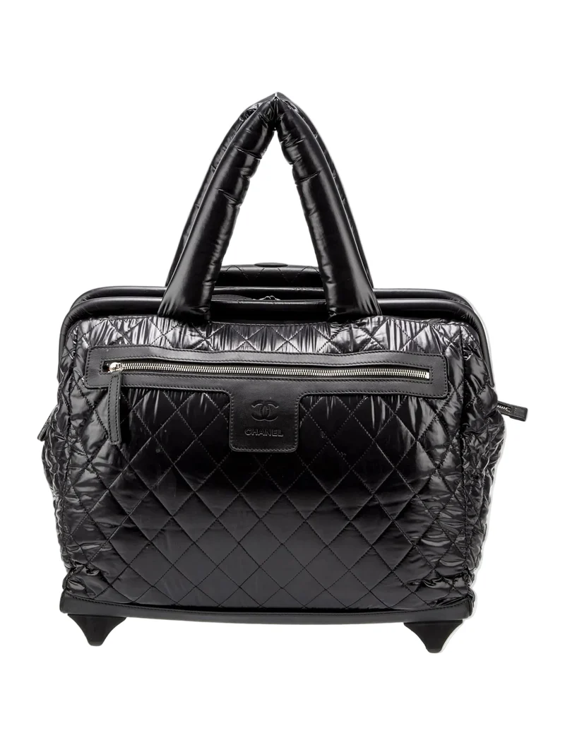 Chanel Coco Cocoon Trolley-Rollkoffer Nylon Schwarz 2017