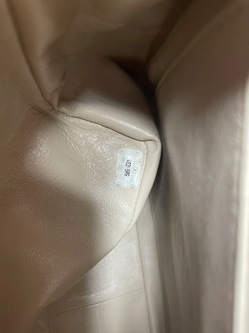 Chanel Vintage Jumbo Classic Single Flap Leinen-Canvas Beige 1997