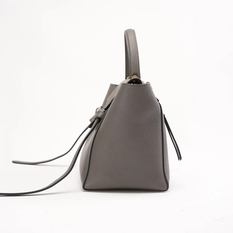 Celine Micro Belt Bag in Grau aus genarbtem Kalbsleder, 2016