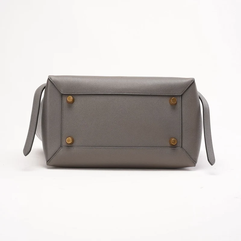 Celine Micro Belt Bag in Grau aus genarbtem Kalbsleder, 2016