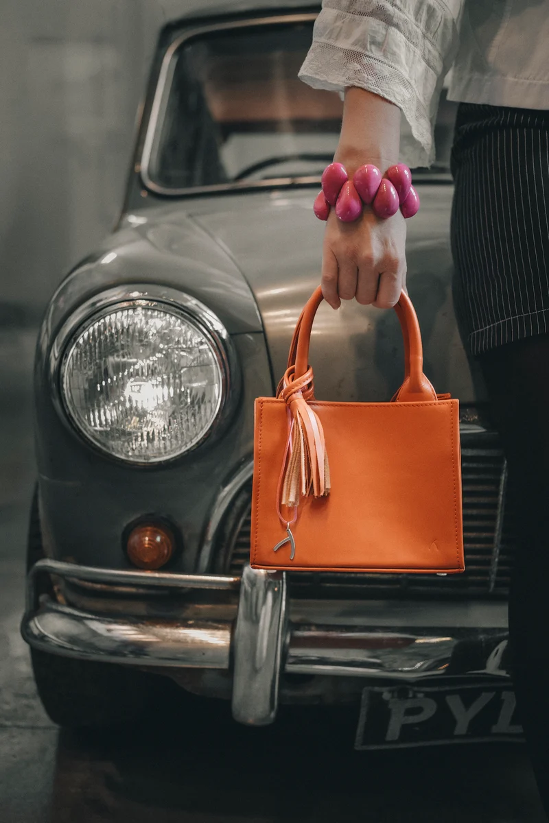 Mini Tote Bag aus Leder