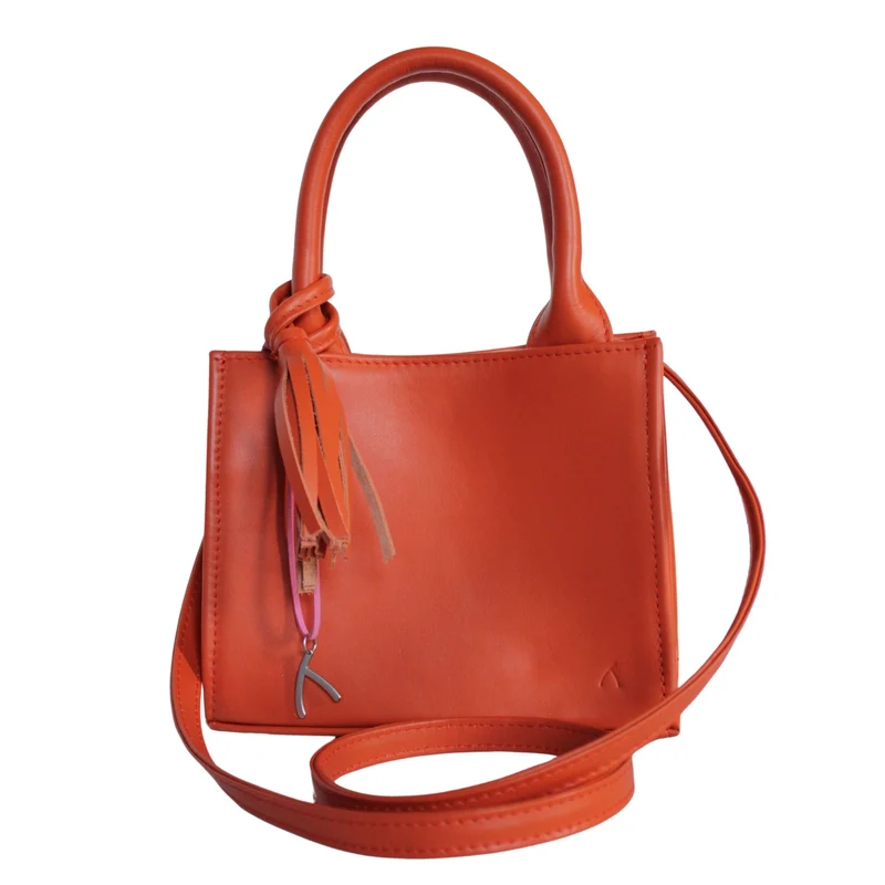 Mini Tote Bag aus Leder