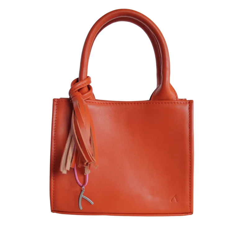 Mini Tote Bag aus Leder
