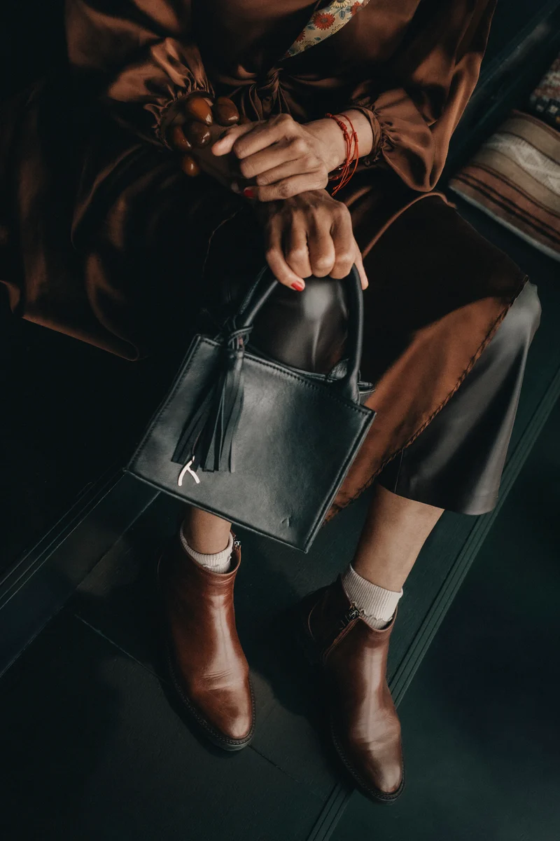 Mini Tote Bag aus Leder