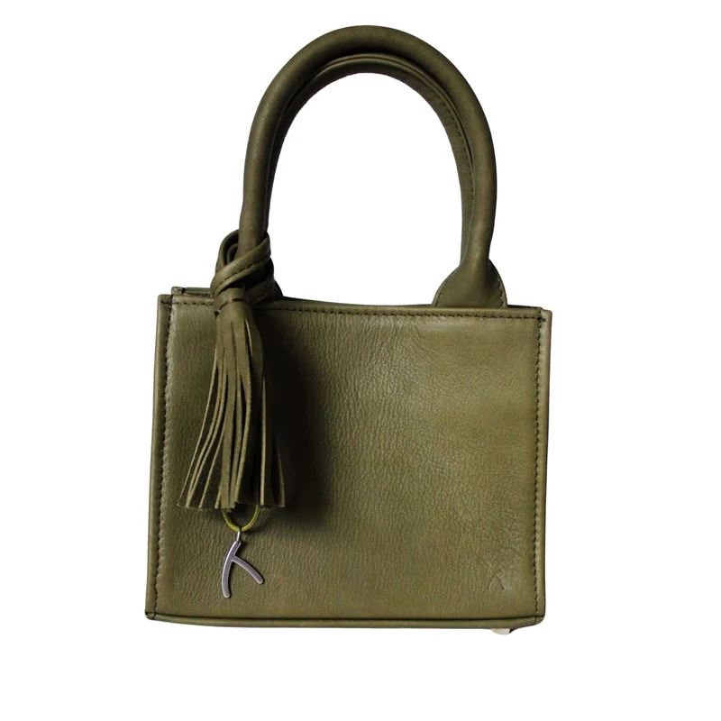 Mini Tote Bag aus Leder