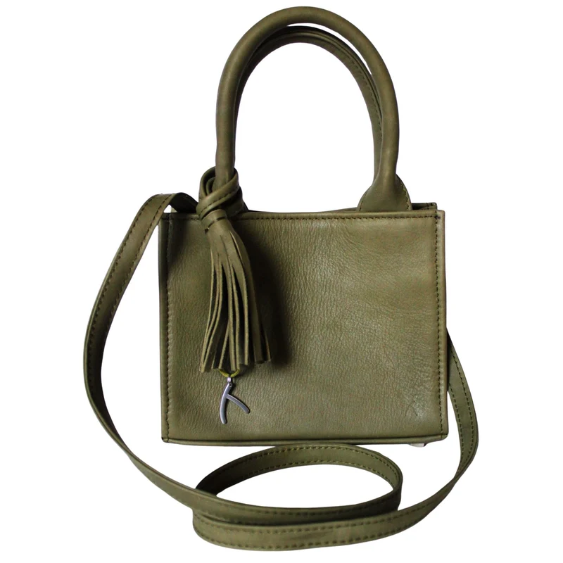 Mini Tote Bag aus Leder