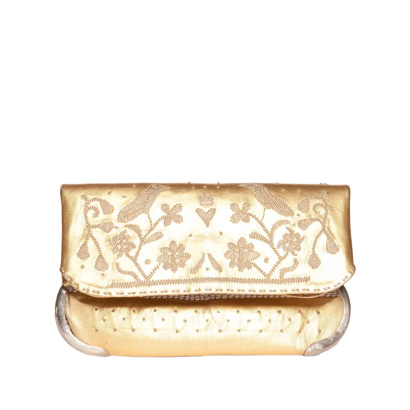 Bestickte Lovebirds Clutch