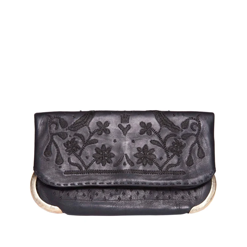 Bestickte Lovebirds Clutch