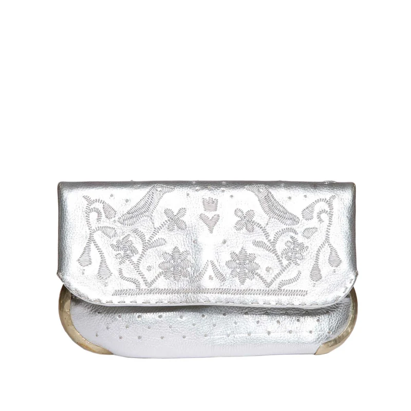 Bestickte Lovebirds Clutch