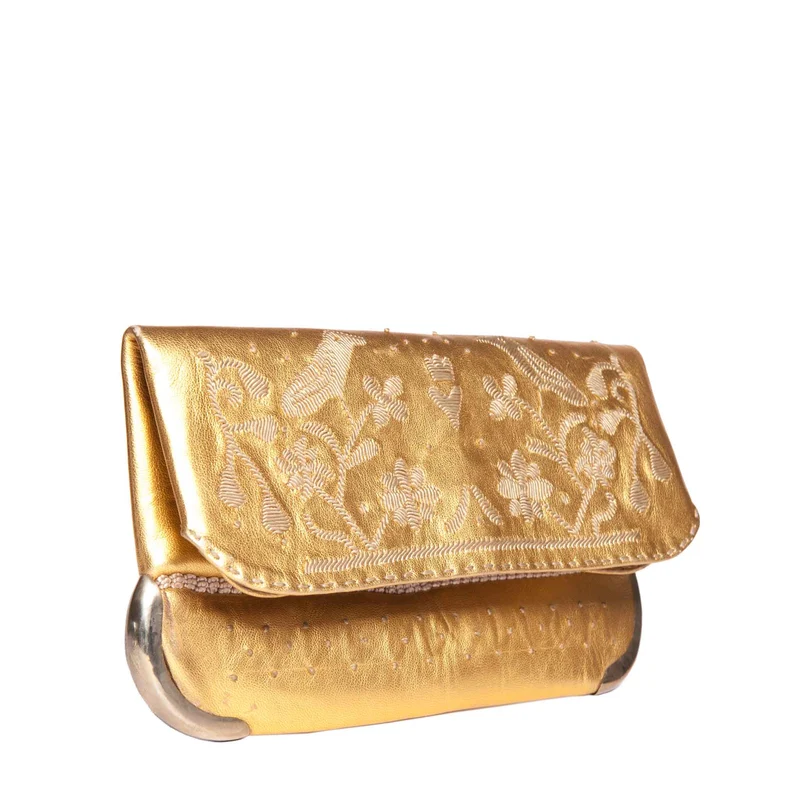 Bestickte Lovebirds Clutch