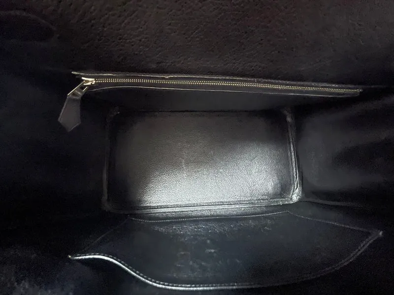 Hermès Birkin 35 aus schwarzem Epsom-Holz mit Palladium-Beschlägen, K-Square-Design, 2007