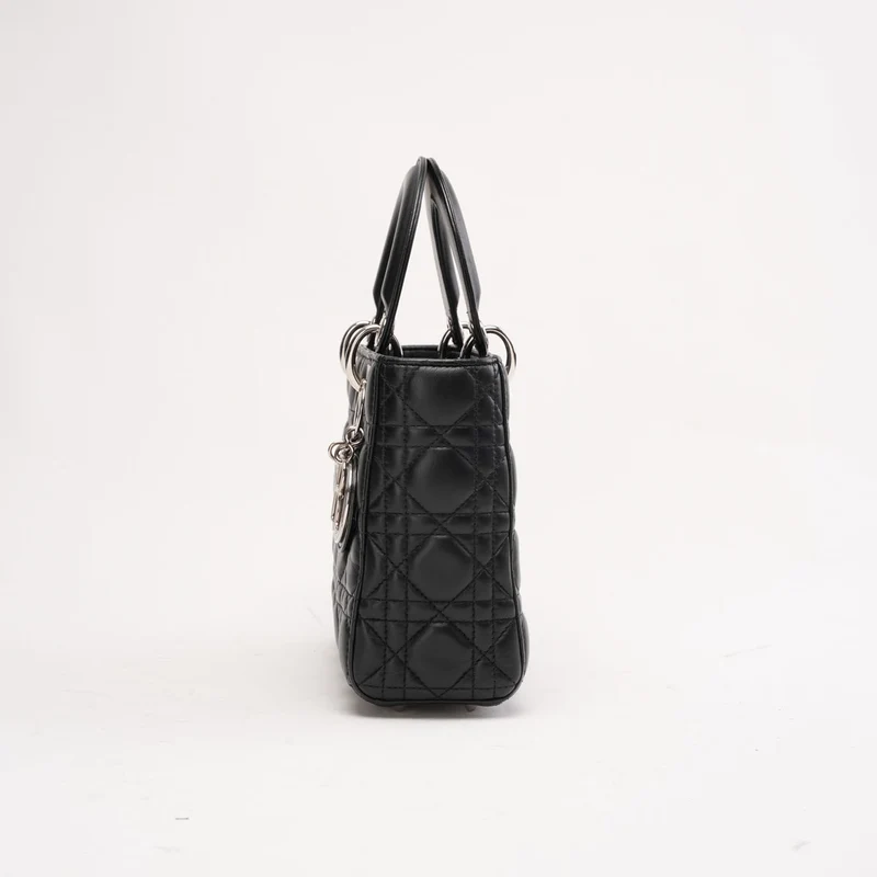 Christian Dior Kleine Lady Dior Tasche aus Lammleder, Schwarz, 2017