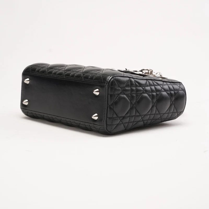 Christian Dior Kleine Lady Dior Tasche aus Lammleder, Schwarz, 2017