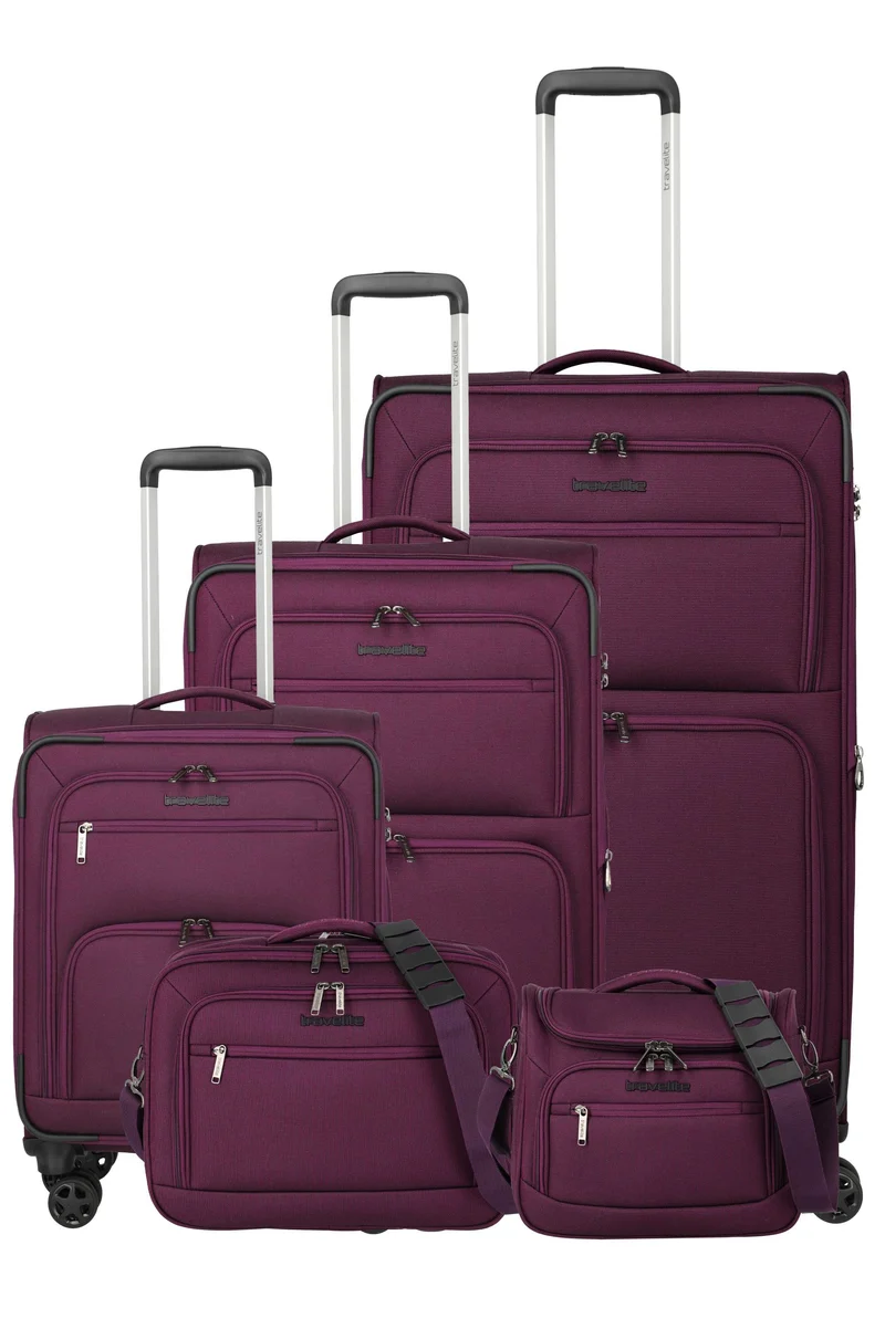 Travelite CUBIS Trolley 4w, Set L/M/S/Beauty Case/Bordtasche