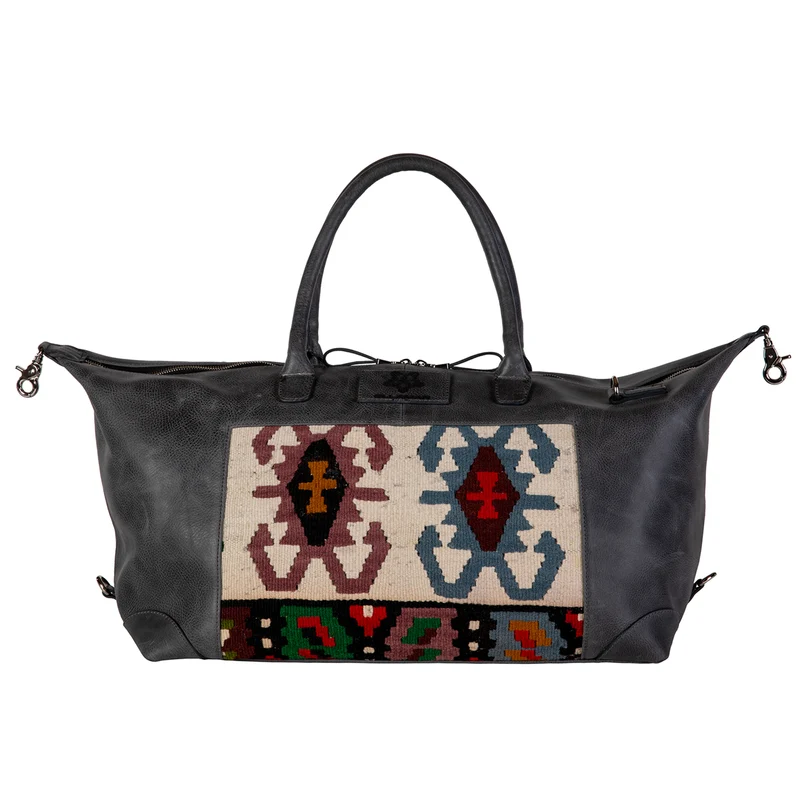 Sued Weekender - Dark Grey-Blue / Kilim