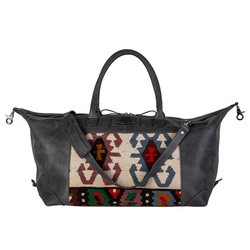 Sued Weekender - Dark Grey-Blue / Kilim