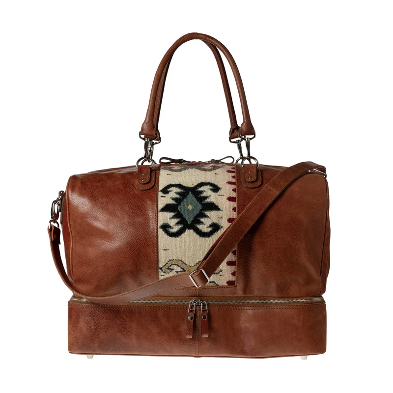 Anden Travelerbag L - Cognac Brown/Kilim Light