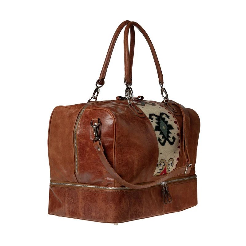 Anden Travelerbag L - Cognac Brown/Kilim Light