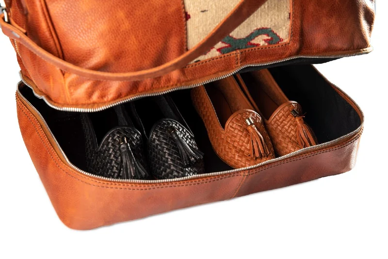 Anden Travelerbag L - Cognac Brown/Kilim Light