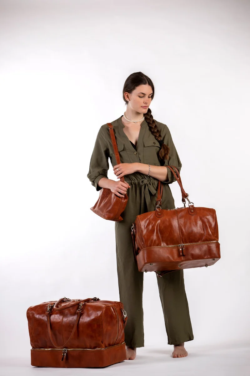 Anden Travelerbag L - Cognac Brown