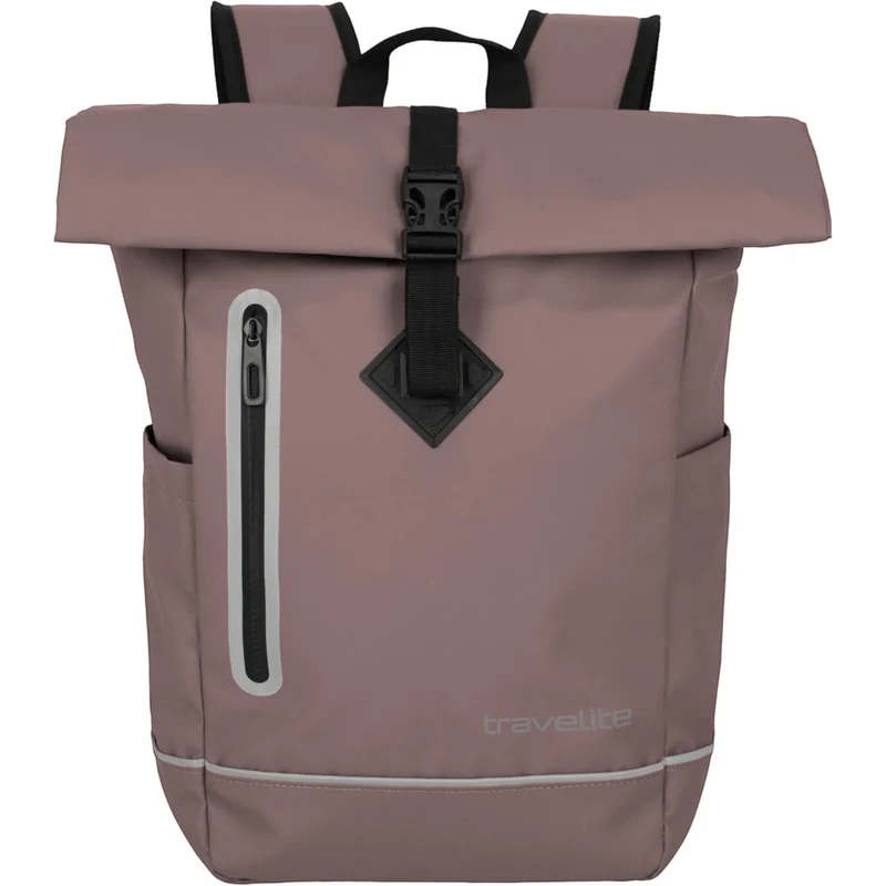 Travelite Basics Rollup Rucksack aus Plane 48 cm -Blush