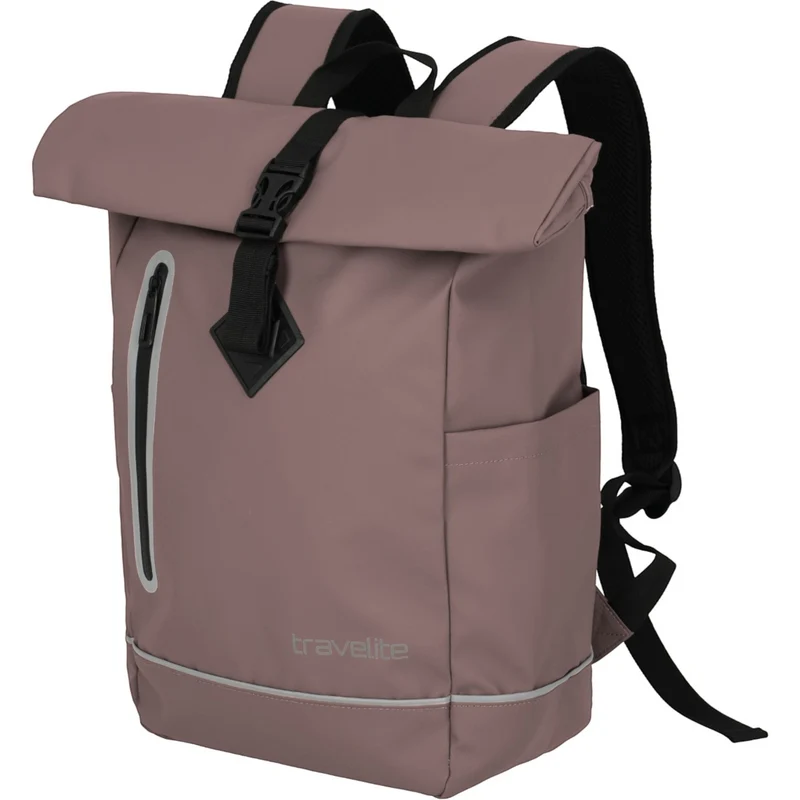 Travelite Basics Rollup Rucksack aus Plane 48 cm -Blush
