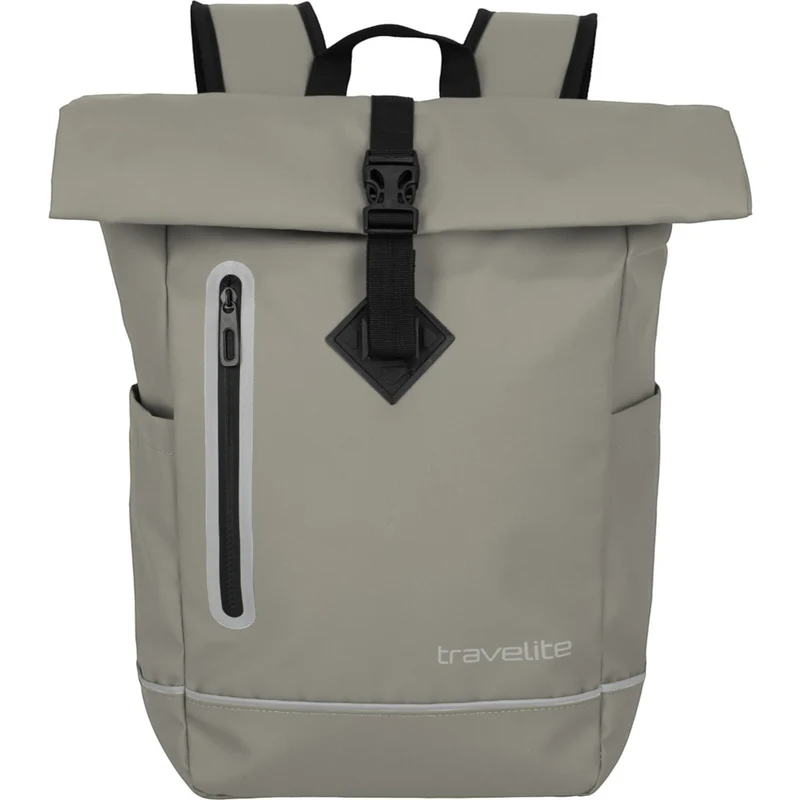 Travelite Basics Rollup Rucksack aus Plane 48 cm -Sand
