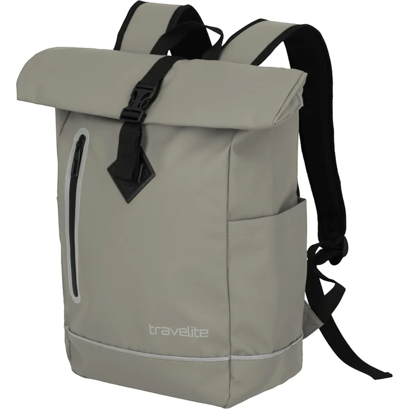 Travelite Basics Rollup Rucksack aus Plane 48 cm -Sand