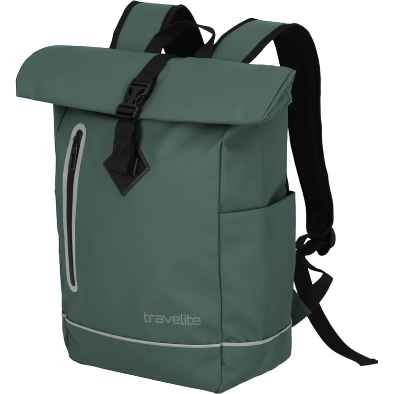 Travelite Basics Rollup Rucksack aus Plane 48 cm -Pine Green
