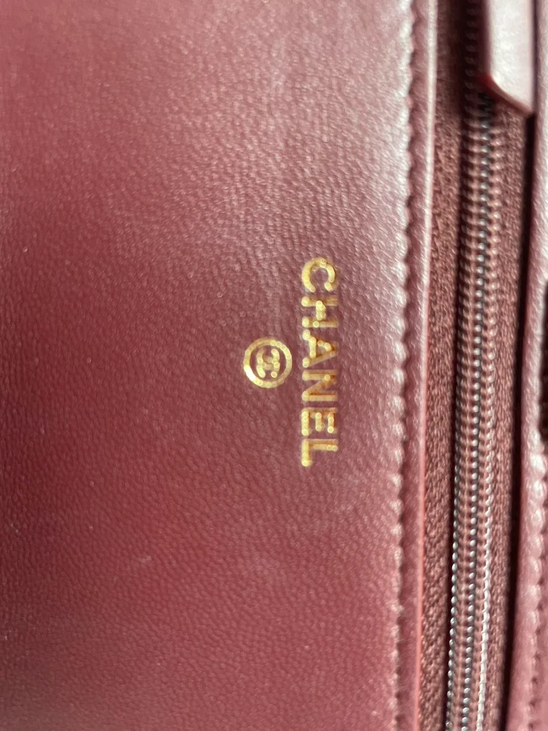 Chanel Trendy CC WOC Lammleder Burgunderrot