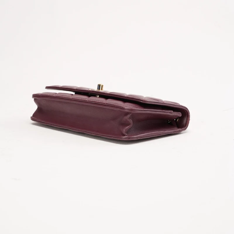 Chanel Trendy CC WOC Lammleder Burgunderrot