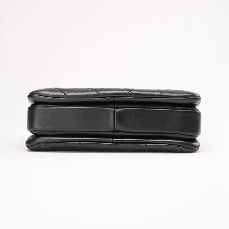 Chanel Schwarze kleine Trendy CC Schultertasche aus Lammleder 2018