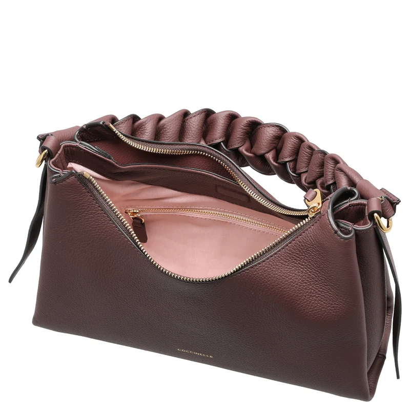 Coccinelle Boheme Grana Double - Henkeltasche S 30 cm (berry/winter rose)