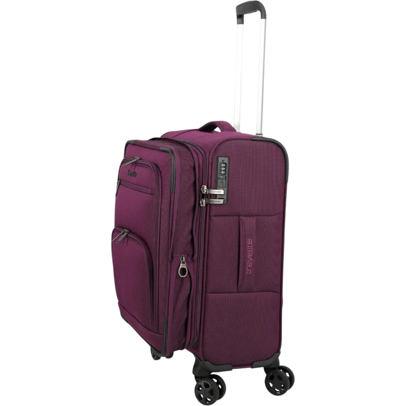 Travelite Cubis 4-Rollen-Handgepäck Koffer S erw. 55 cm -Berry