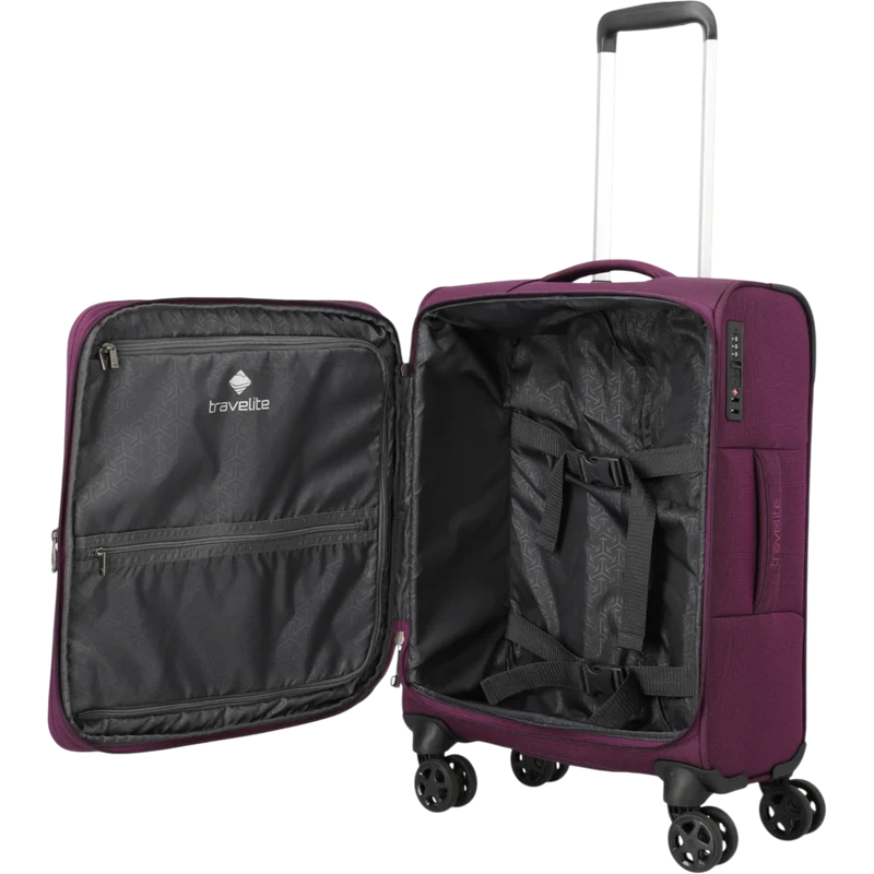 Travelite Cubis 4-Rollen-Handgepäck Koffer S erw. 55 cm -Berry
