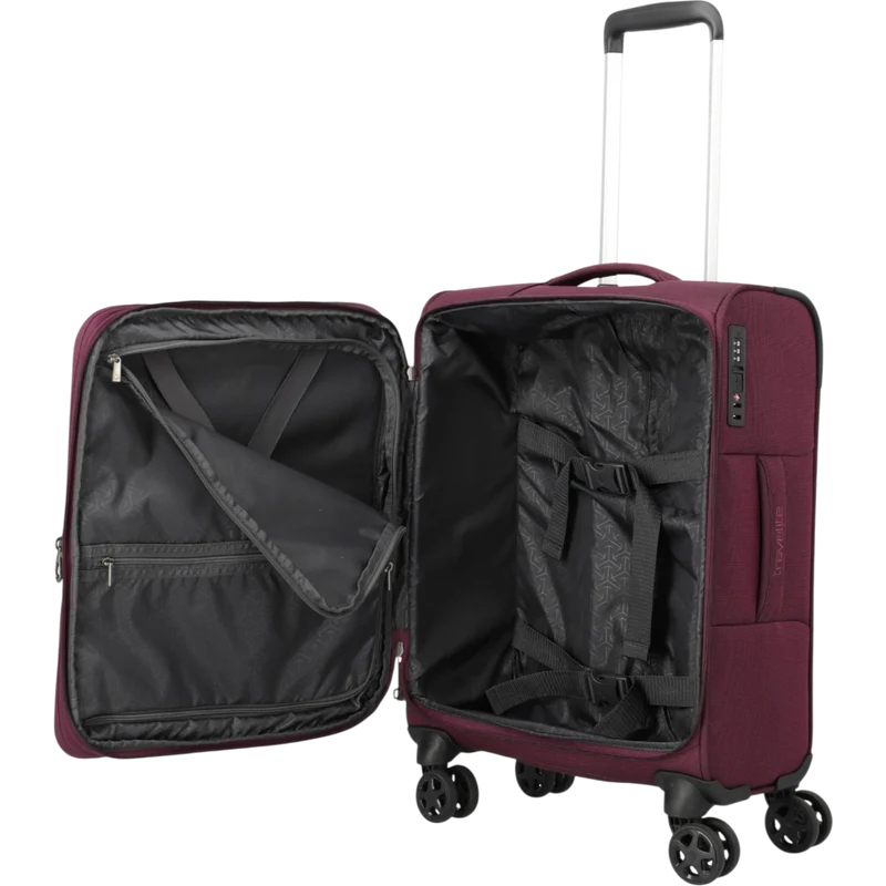 Travelite Cubis 4-Rollen-Handgepäck Koffer S erw. 55 cm -Berry