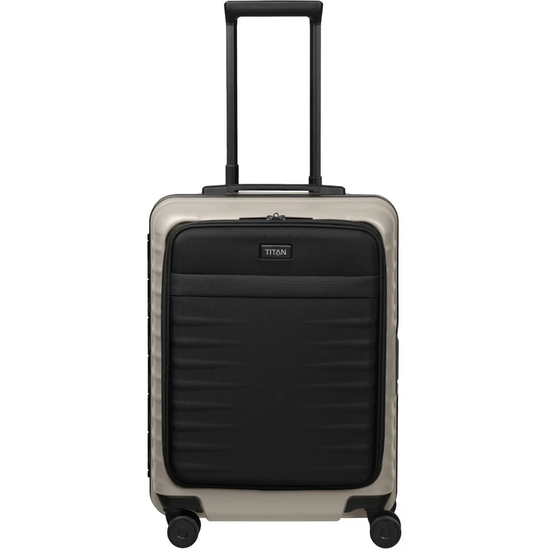 TITAN OVERSEAS 4-Rad-Bordtrolley S+ mit Vortasche 55 cm -Moonstone Grey