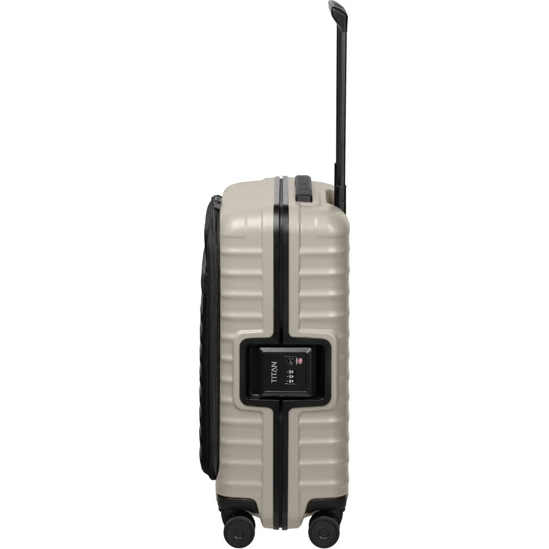 TITAN OVERSEAS 4-Rad-Bordtrolley S+ mit Vortasche 55 cm -Moonstone Grey