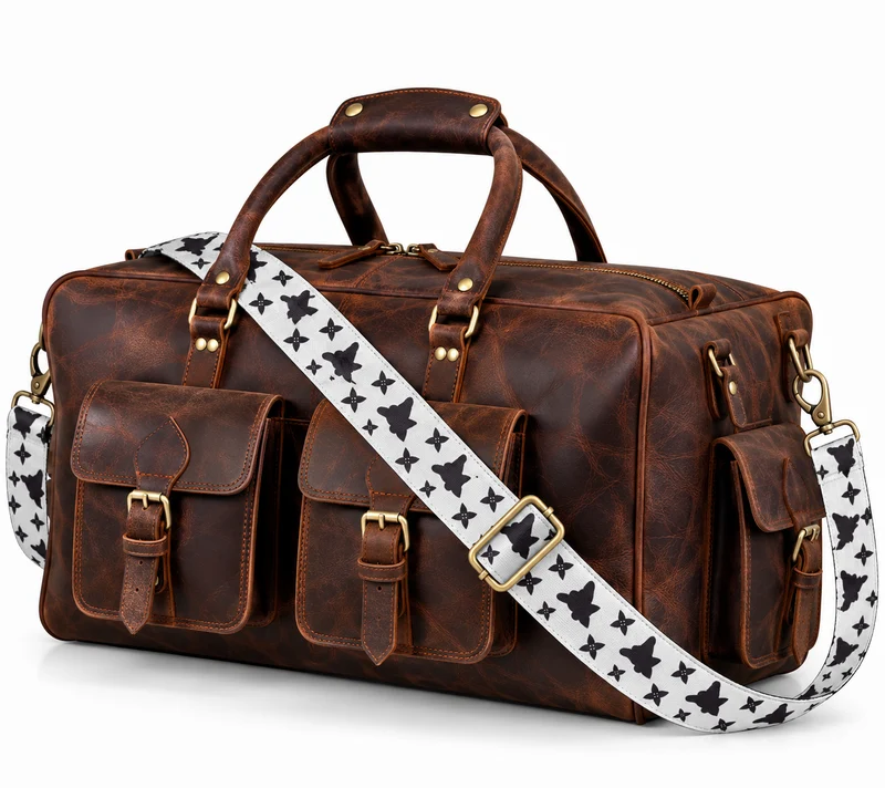 Camper Leather Wheeled Duffle Bag