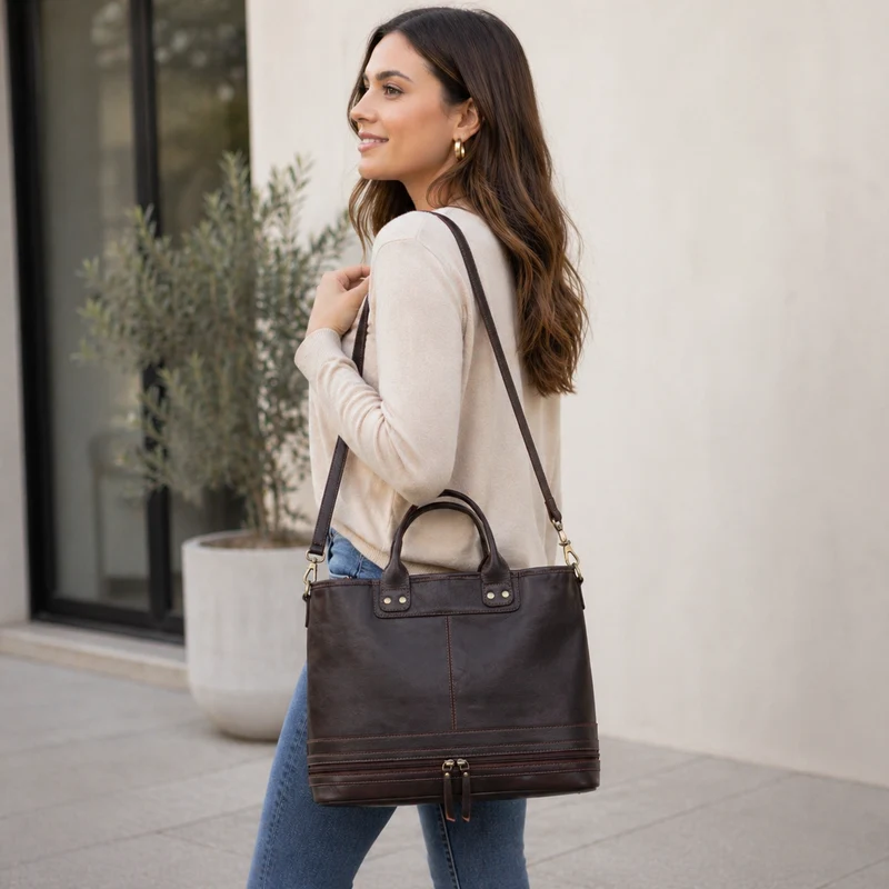 Royce Travel Leather Backpack