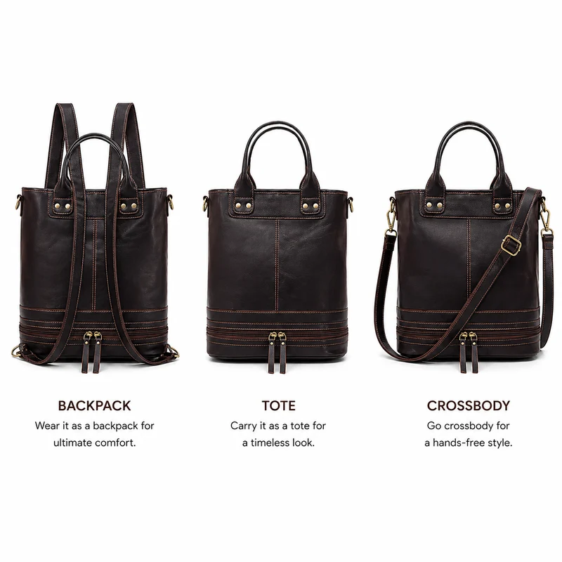 Royce Travel Leather Backpack