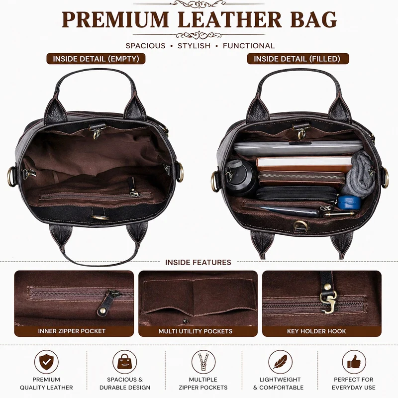 Royce Travel Leather Backpack
