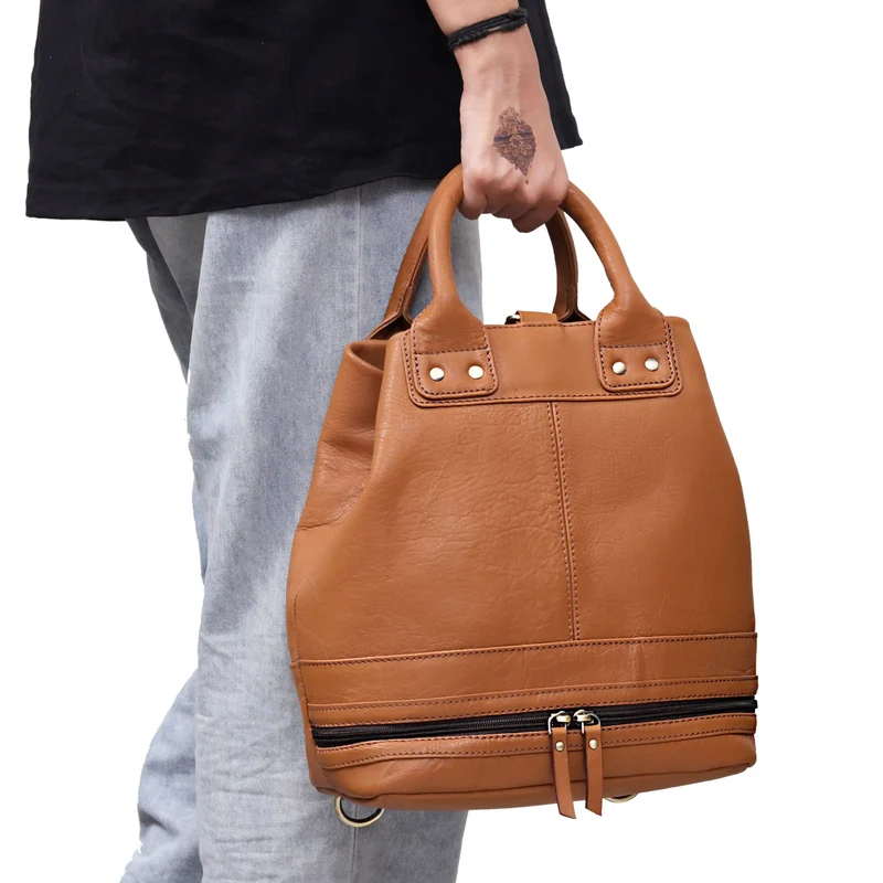 Royce Travel Leather Backpack