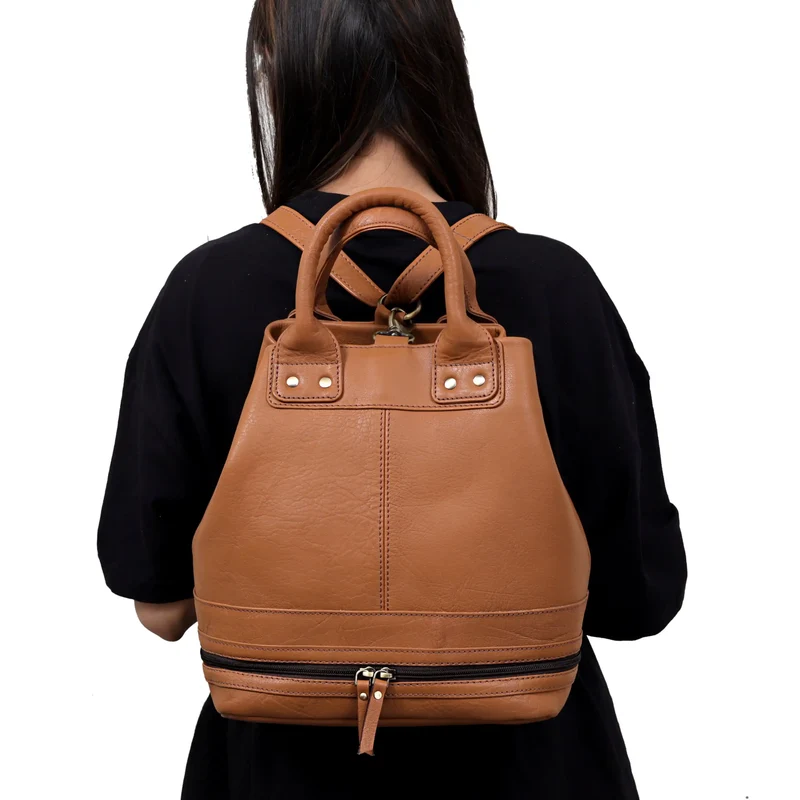 Royce Travel Leather Backpack