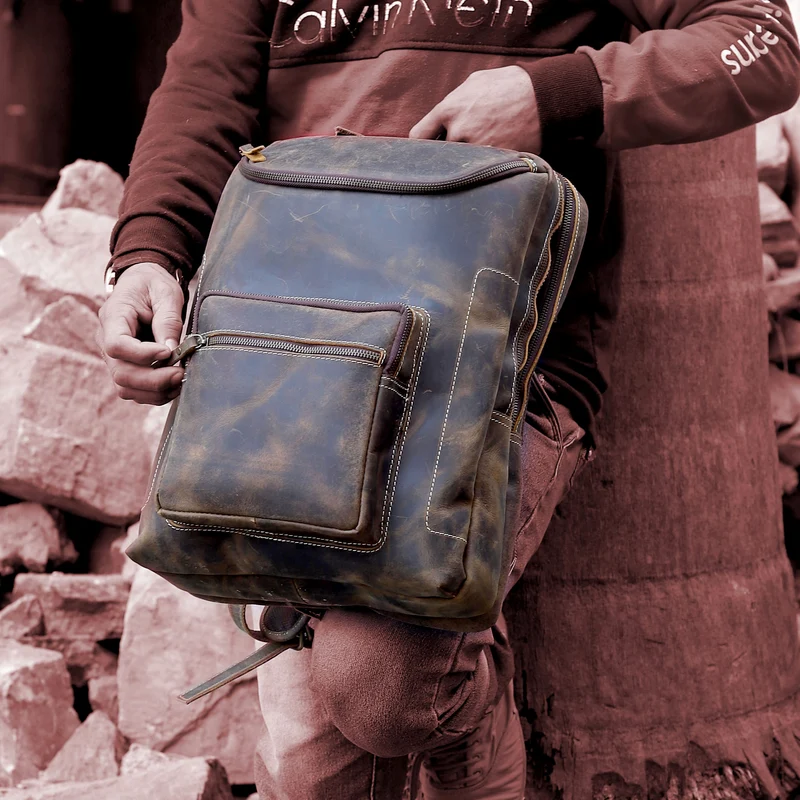Lennox Travel Leather Backpack