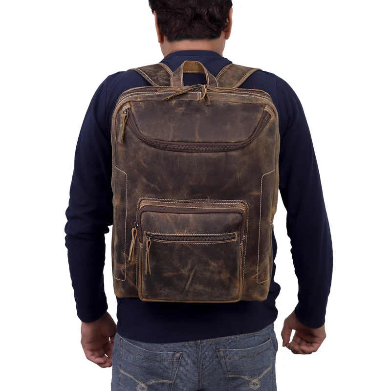 Lennox Travel Leather Backpack